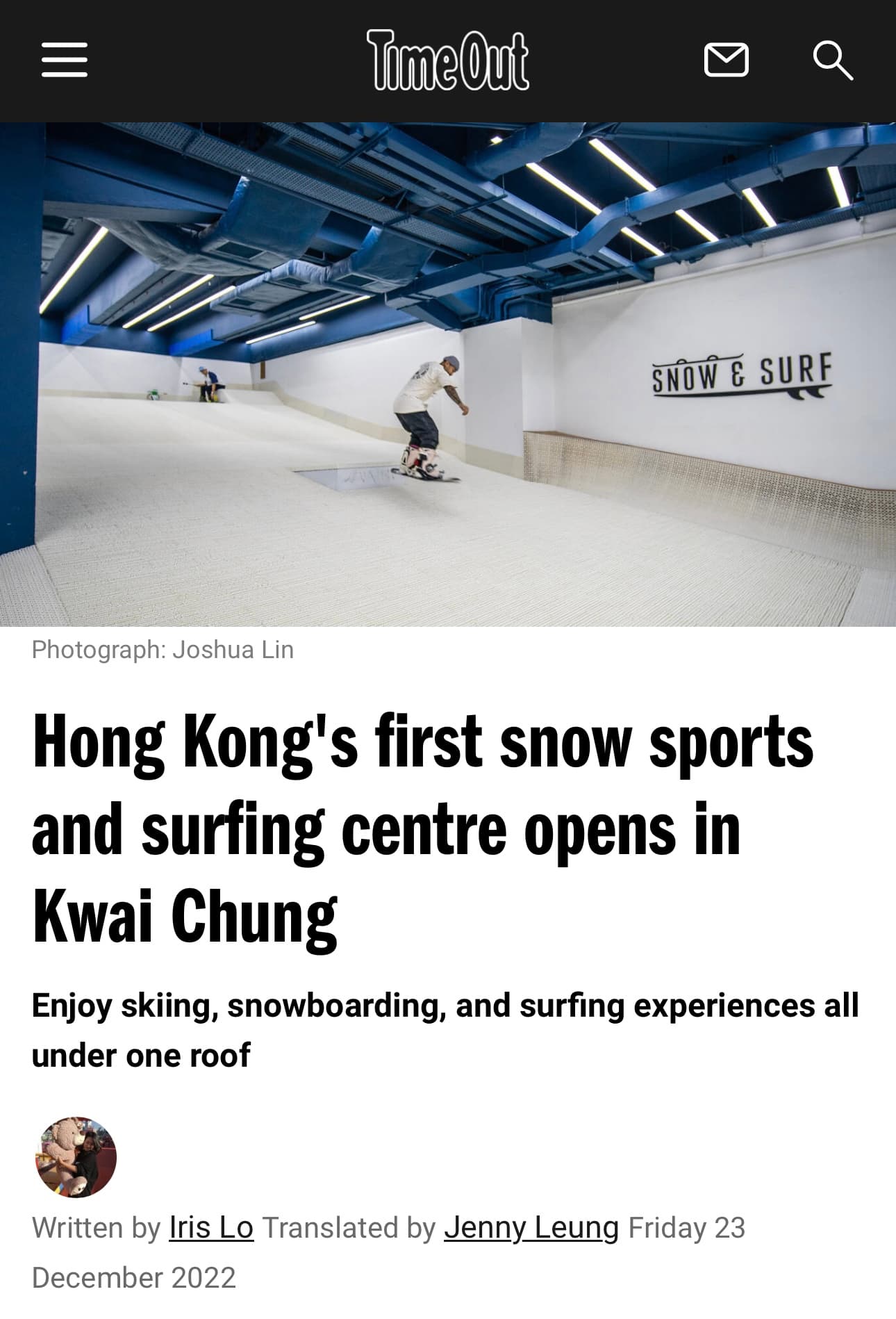 媒體 Timeout | Snow & Surf HK